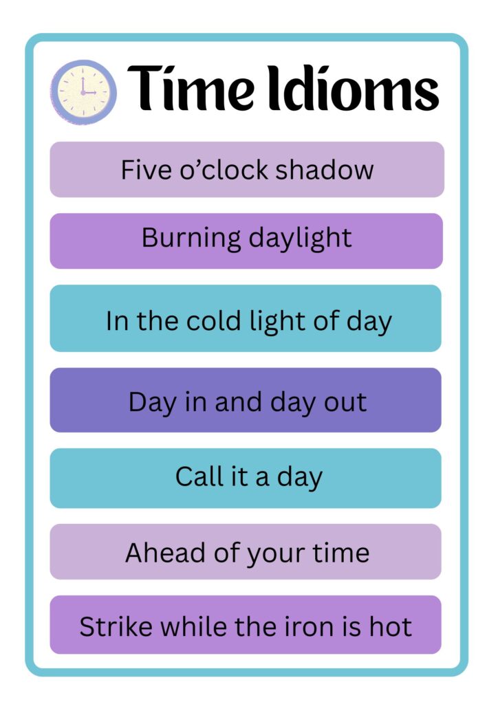 Idioms about Time