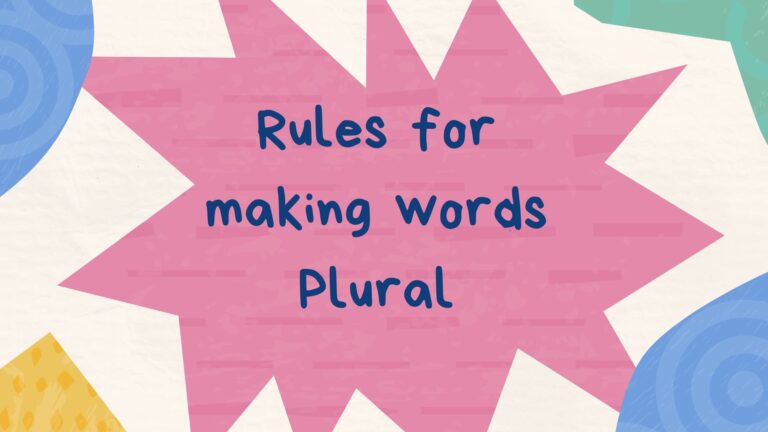 Rules for making words plural