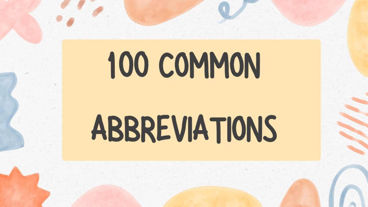 Abbreviations