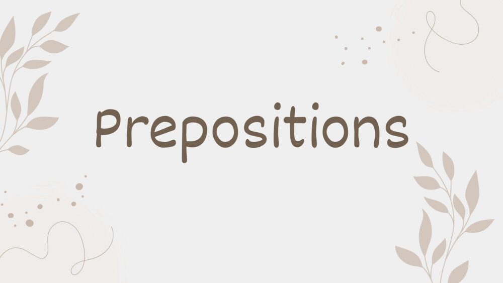 Prepositions
