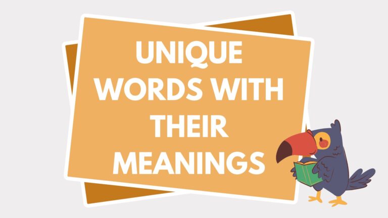 Unique words with meanings