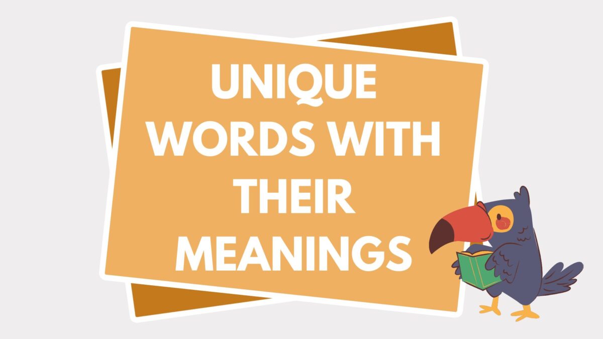 Unique words with meanings