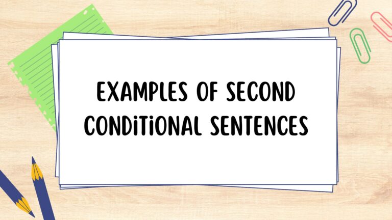 Second Conditional