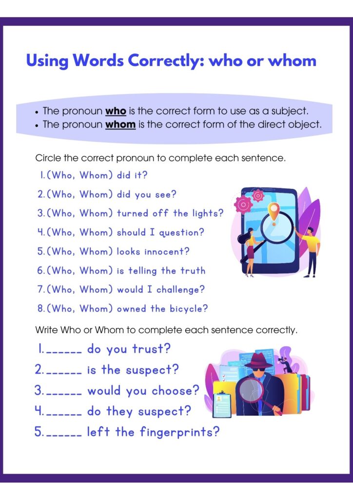 Who vs Whom Examples